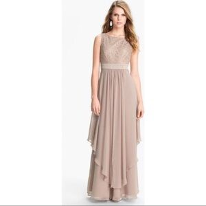NWOT Eliza J Sleeveless Lace & Chiffon Gown 4